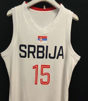 15 Jokic Serbia Fiba jersey white